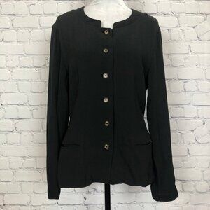 Gucci Vintage Black Jacket Blazer Size 44 Rayon Wool 1990s